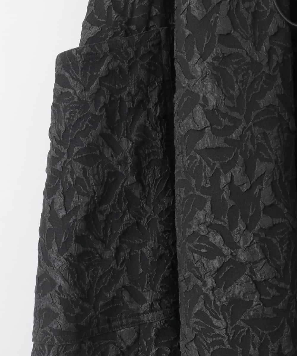 ZMHAE32140 al'aise modulation(アレーズモジュレーション) ふくれジャカードデザインフレアスカート ブラック