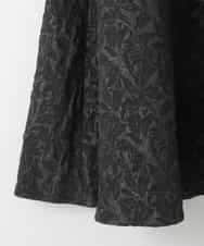 ZMHAE32140 al'aise modulation(アレーズモジュレーション) ふくれジャカードデザインフレアスカート ブラック