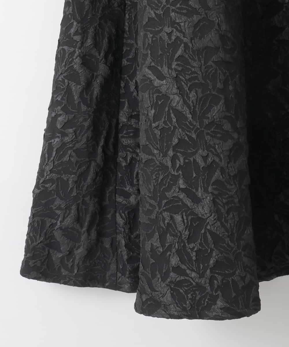 ZMHAE32140 al'aise modulation(アレーズモジュレーション) ふくれジャカードデザインフレアスカート ブラック