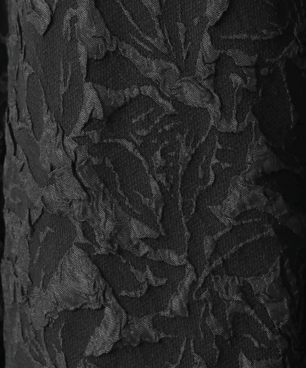 ZMHAE32140 al'aise modulation(アレーズモジュレーション) ふくれジャカードデザインフレアスカート ブラック