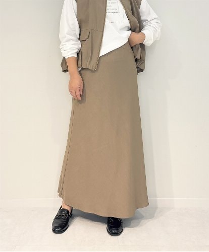 ZMHAE37110 al'aise modulation 【セットアップ対応・洗える】ソフトマーメイドロングスカート