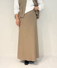 ZMHAE37110 al'aise modulation(アレーズモジュレーション) 【セットアップ対応・洗える】ソフトマーメイドロングスカート ベージュ