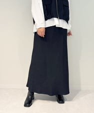 ZMHAE37110 al'aise modulation(アレーズモジュレーション) 【セットアップ対応・洗える】ソフトマーメイドロングスカート ブラック