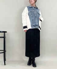 ZMHAE39108 al'aise modulation(アレーズモジュレーション) 【セットアップ対応】ベルトデザインストレッチタイトスカート ブラック