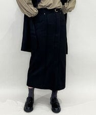 ZMHAE39108 al'aise modulation(アレーズモジュレーション) 【セットアップ対応】ベルトデザインストレッチタイトスカート ブラック