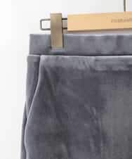 ZMHAE40150 al'aise modulation(アレーズモジュレーション) 光沢ベロアナロースカート グレー