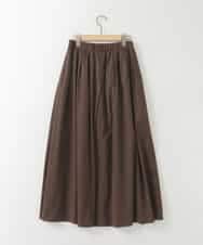 ZMHAH26189 al'aise modulation(アレーズモジュレーション) レザーライクフレアスカート ブラウン
