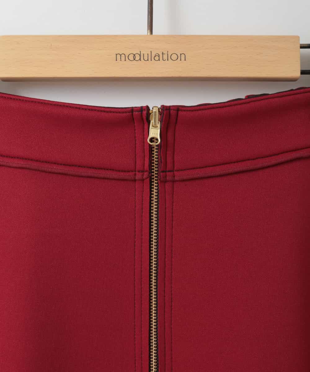 ZMHAH30118 al'aise modulation(アレーズモジュレーション) 【リバーシブル】配色リバータイトスカート ブラウン