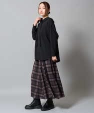 【極美品】MARIS★ROCK「GLAMOROUS」蝶モチーフ フレアスカート ウエストリブチェックフレアスカート(ロング・マキシ丈スカート) | al