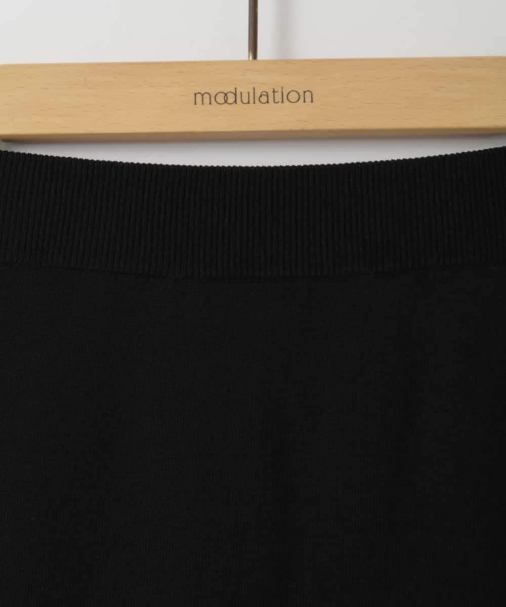 ZMHAH85098 al'aise modulation(アレーズモジュレーション) 【抗菌/防臭】ニットロングナロースカート ブラック