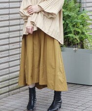 ZMHAT20138 al'aise modulation(アレーズモジュレーション) タックデザインスカート マスタード