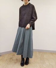 ZMHAT20138 al'aise modulation(アレーズモジュレーション) タックデザインスカート ブルー