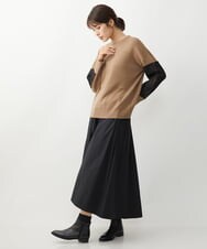 ZMHAT20138 al'aise modulation(アレーズモジュレーション) タックデザインスカート ブラック