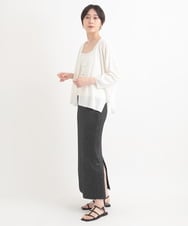 ZMHEB08098 al'aise modulation(アレーズモジュレーション) 【洗える・セットアップ対応】ラメニットナロースカート ブラック