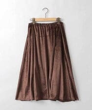 ZMHEE01130 al'aise modulation(アレーズモジュレーション) 光沢ベロアチュールレイヤードスカート ブラウン