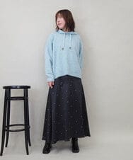 ZMHEE02158 al'aise modulation(アレーズモジュレーション) ドットサテンフレアスカート ブラック