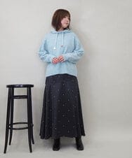 ZMHEE02158 al'aise modulation(アレーズモジュレーション) ドットサテンフレアスカート ブラック