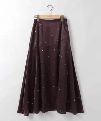 ZMHEE02158 al'aise modulation ドットサテンフレアスカート