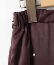 ZMHEE02158 al'aise modulation(アレーズモジュレーション) ドットサテンフレアスカート ブラウン