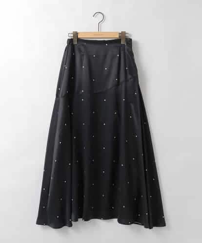 ZMHEE02158 al'aise modulation ドットサテンフレアスカート