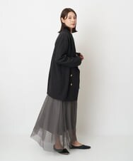 ZMHET08130 al'aise modulation(アレーズモジュレーション) メッシュデザインスカート グレー