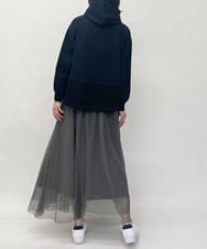 ZMHET08130 al'aise modulation(アレーズモジュレーション) メッシュデザインスカート グレー
