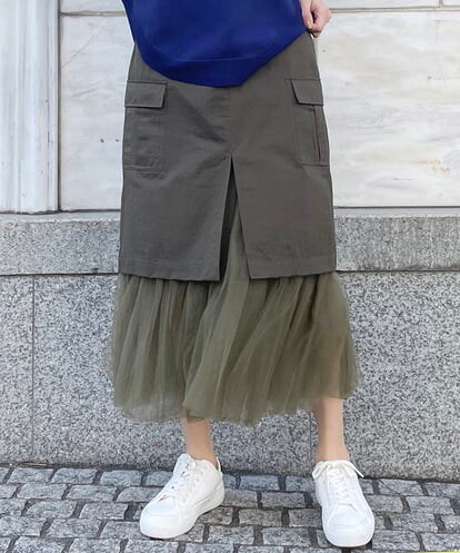 イレギュラージップカーゴスカート(ミモレ丈スカート) | al 