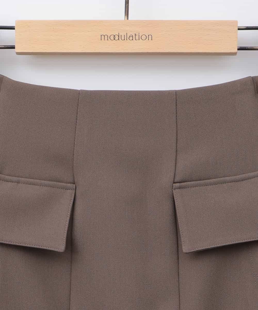 ZMHGB30150 al'aise modulation(アレーズモジュレーション) チュールジョイント切り替えデザインスカート ブラウン