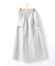 ZMHGE12099 al'aise modulation(アレーズモジュレーション) アウトポケットナイロンスカート ライトグレー