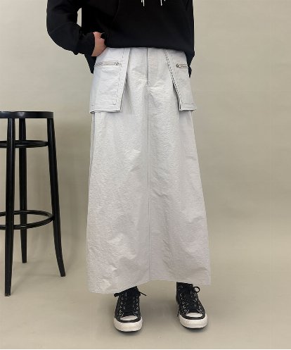 ZMHGE12099 al'aise modulation アウトポケットナイロンスカート