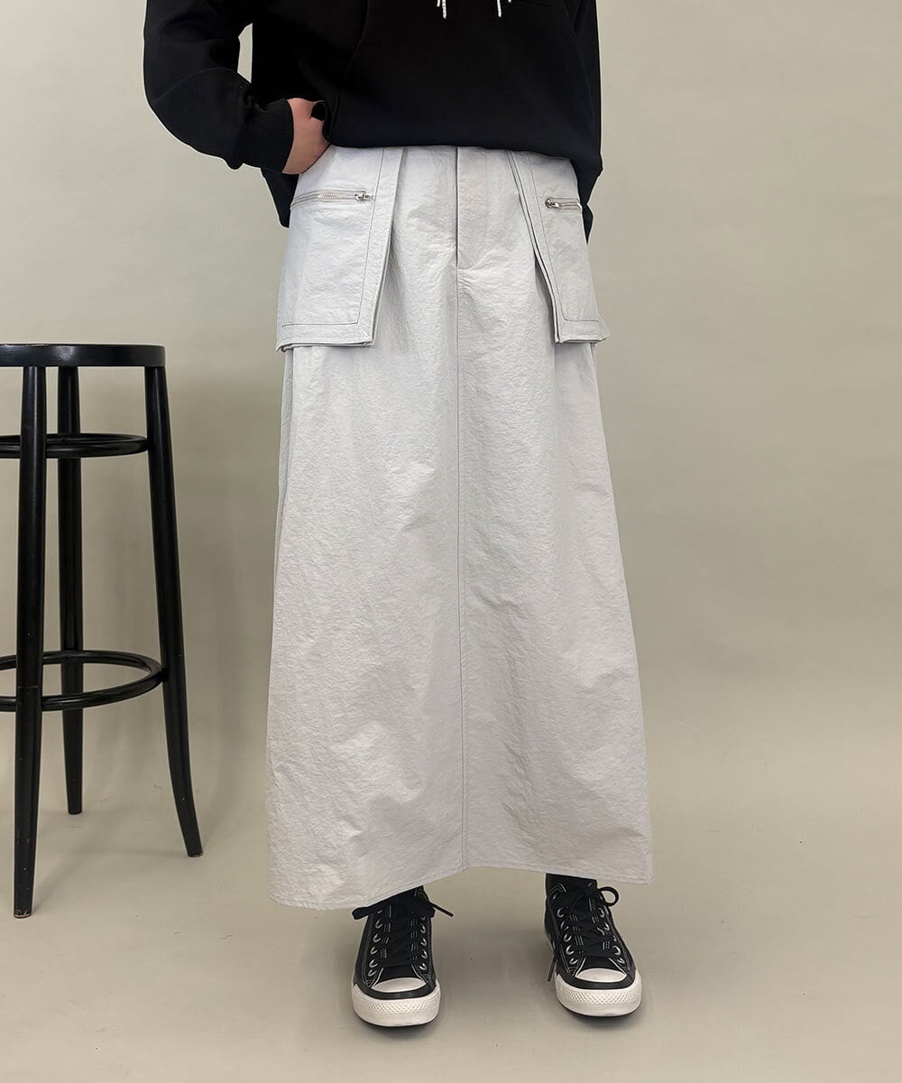 ZMHGE12099 al'aise modulation アウトポケットナイロンスカート