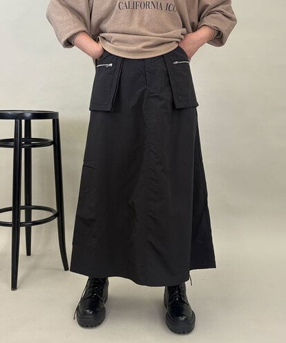 ZMHGE12099 al'aise modulation アウトポケットナイロンスカート