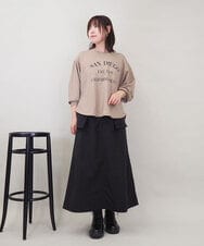 ZMHGE12099 al'aise modulation(アレーズモジュレーション) アウトポケットナイロンスカート ブラック