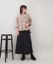 ZMHGE12099 al'aise modulation(アレーズモジュレーション) アウトポケットナイロンスカート ブラック