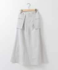 ZMHGE12099 al'aise modulation(アレーズモジュレーション) アウトポケットナイロンスカート アイボリー