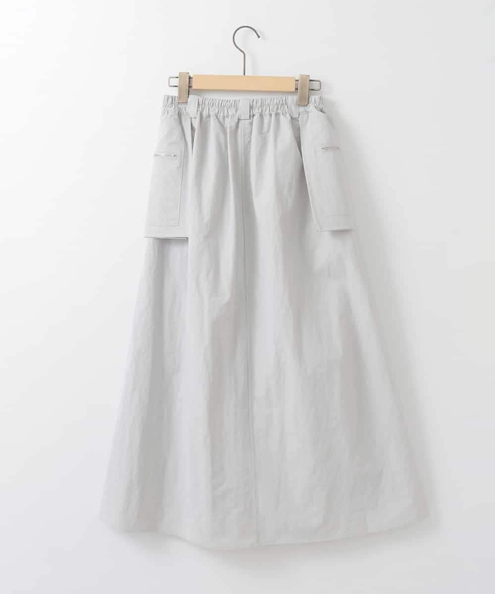 ZMHGE12099 al'aise modulation(アレーズモジュレーション) アウトポケットナイロンスカート アイボリー