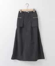ZMHGE12099 al'aise modulation(アレーズモジュレーション) アウトポケットナイロンスカート ブラック
