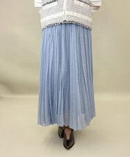 ZMHGE13148 al'aise modulation(アレーズモジュレーション) シアープリーツスカート ライトブルー