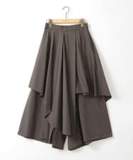 ZMHGE14169 al'aise modulation(アレーズモジュレーション) スカートレイヤードフレアパンツ ブラウン