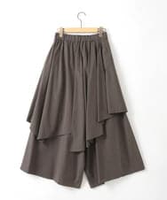 ZMHGE14169 al'aise modulation(アレーズモジュレーション) スカートレイヤードフレアパンツ ブラウン