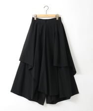 ZMHGE14169 al'aise modulation(アレーズモジュレーション) スカートレイヤードフレアパンツ ブラック