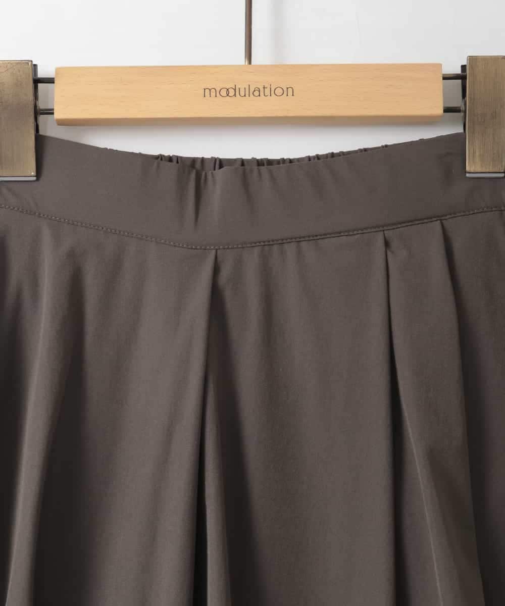 ZMHGE14169 al'aise modulation(アレーズモジュレーション) スカートレイヤードフレアパンツ ブラウン