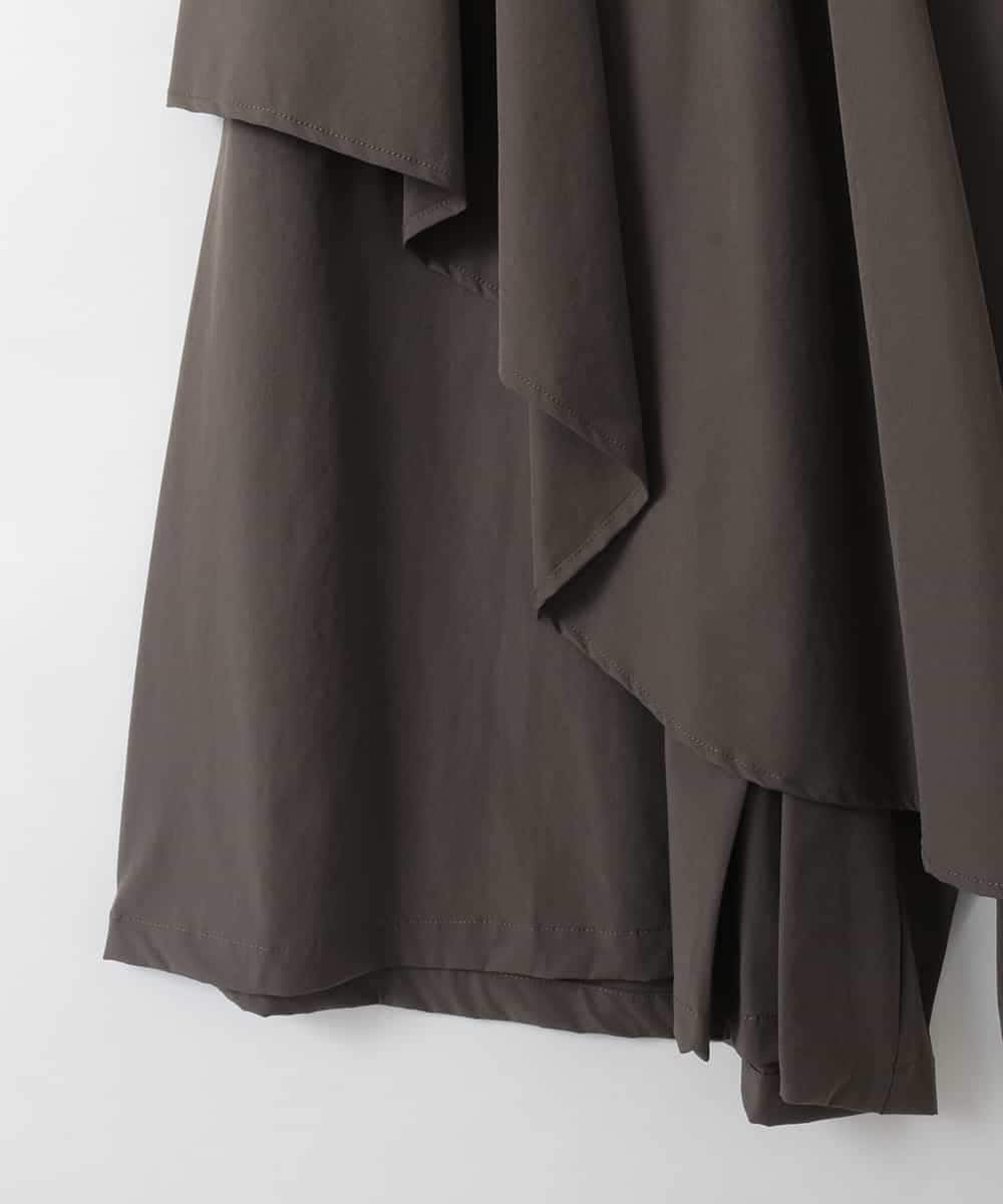 ZMHGE14169 al'aise modulation(アレーズモジュレーション) スカートレイヤードフレアパンツ ブラウン