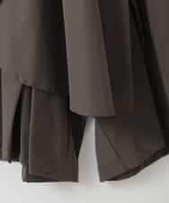 ZMHGE14169 al'aise modulation(アレーズモジュレーション) スカートレイヤードフレアパンツ ブラウン