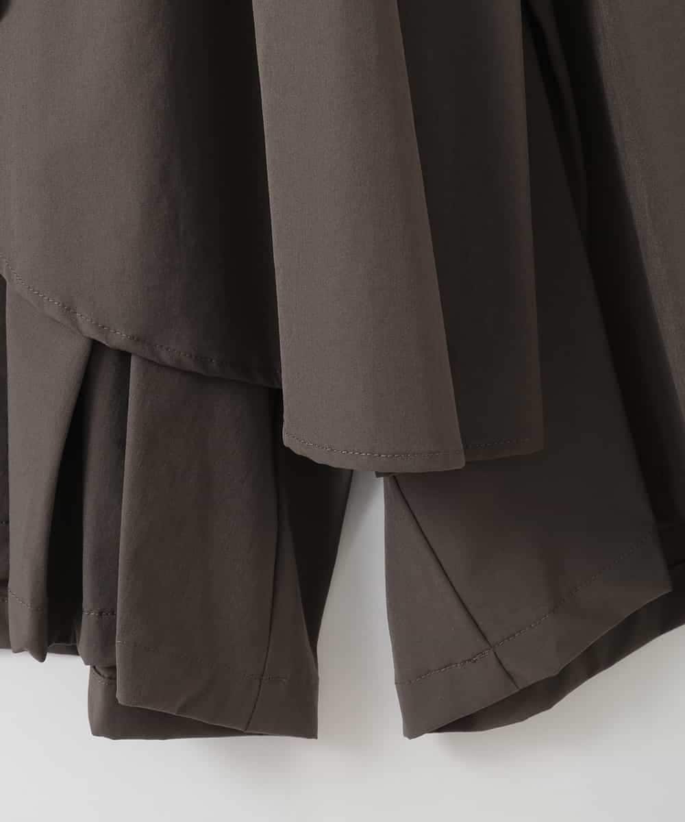 ZMHGE14169 al'aise modulation(アレーズモジュレーション) スカートレイヤードフレアパンツ ブラウン