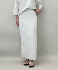 ZMHGE15110 al'aise modulation(アレーズモジュレーション) 【セットアップ対応・洗える】ラメニットスカート ライトグレー