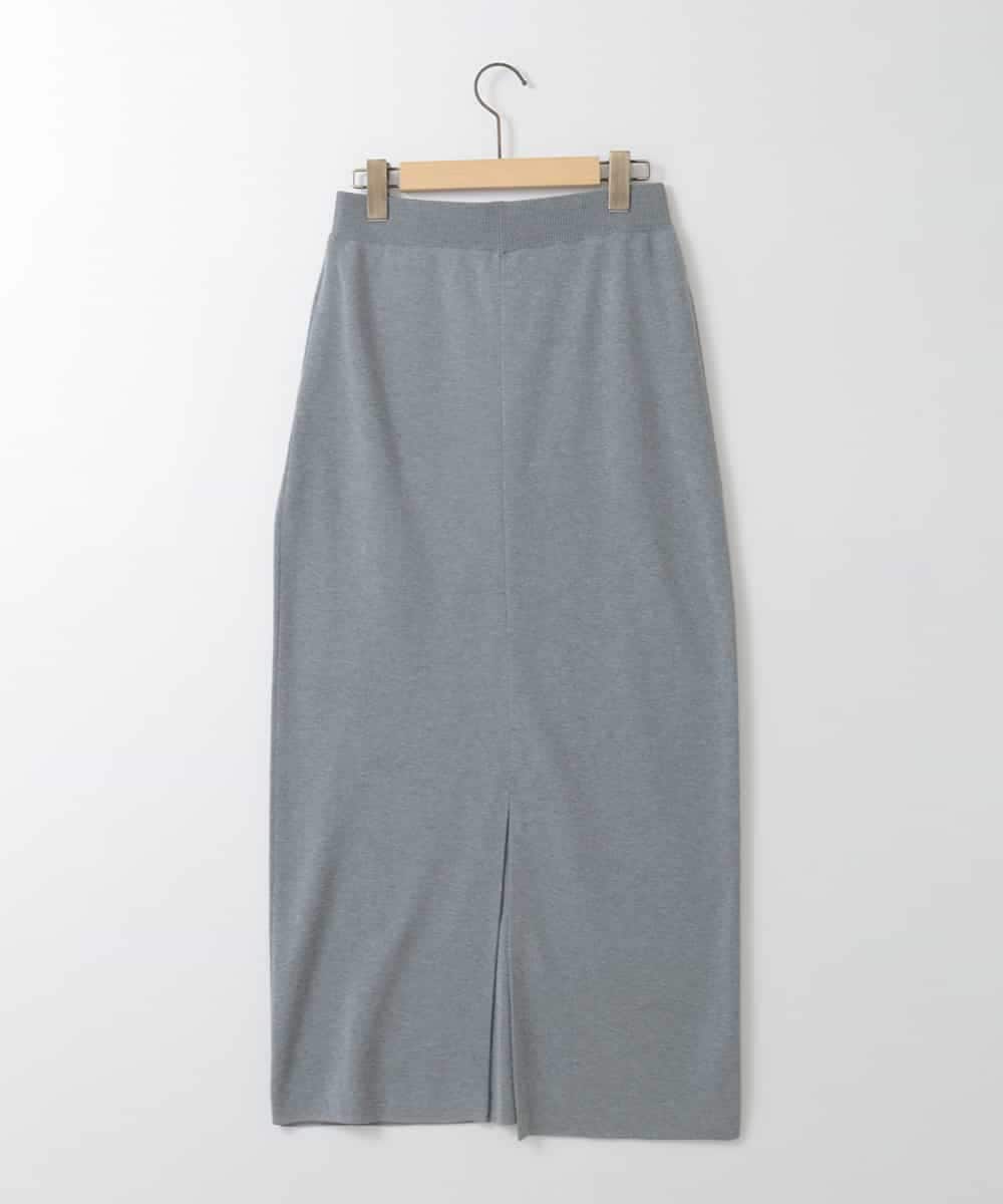 ZMHGE15110 al'aise modulation(アレーズモジュレーション) 【洗える】ラメニットスカート ダークグレー