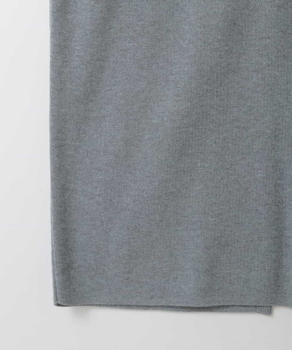 ZMHGE15110 al'aise modulation(アレーズモジュレーション) 【洗える】ラメニットスカート ダークグレー