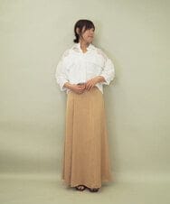 ZMHGE16130 al'aise modulation(アレーズモジュレーション) 【セットアップ対応】ヴィンテージ風ロングスカート ベージュ