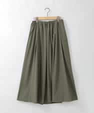 ZMHGE17099 al'aise modulation(アレーズモジュレーション) ウエストギャザーナイロンスカート カーキ
